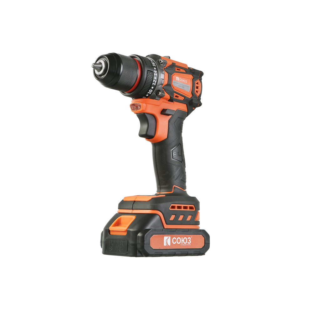 ДШС-1845 Дрель аккуммуляторная б/щ Союз, 18В, 45Нм, 2х2.0Ач, ЗУ,кейс