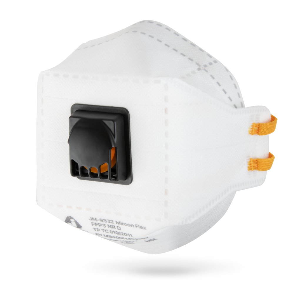 Полумаска противоаэрозольная с клапаном, трехпанельная JETA SAFETY JM-9332