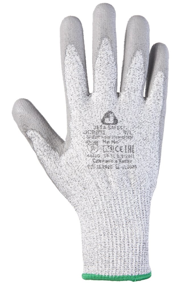 Перчатки для защиты от порезов (5 класс) с полиуретановым покрытием JCP051-XXXL Jeta Safety, разм. XXXL