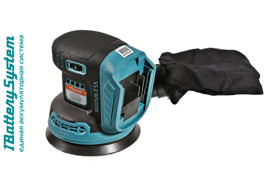 Аккумуляторная эксцентриковая шлифмашина б/щ Sturm! COS18125 1BatterySystem