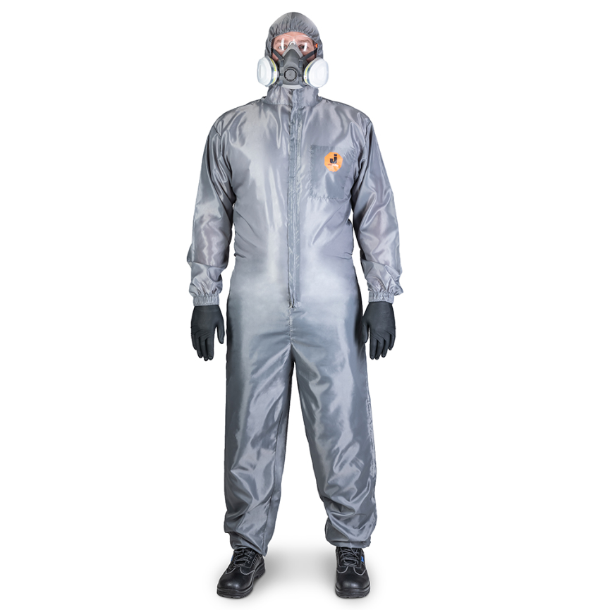 Комбинезон многоразовый защитный из полиэфирной ткани JPC75g-XXXL Jeta Safety серый, разм. XXXL
