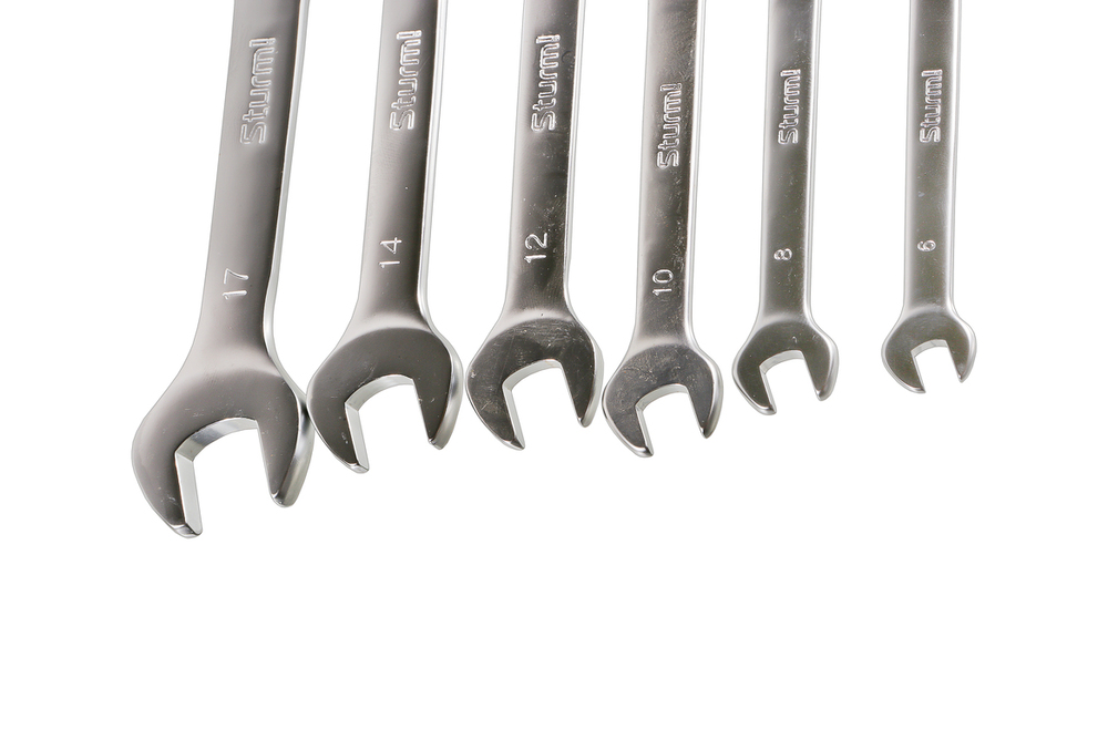 Набор рожковых ключей 6 шт, 6x7-17х19мм Sturm!