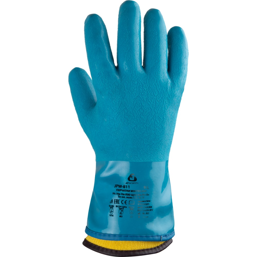 Winter Grip Перчатки Jeta Safety трикотажные утепленные с покрытием из смеси ПВХ и нитрила JPW-811-L