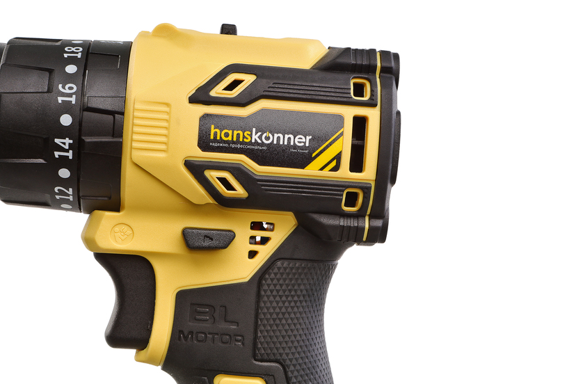 HCD2065PRO Аккумуляторный шуруповерт Hanskonner 1BatterySystem