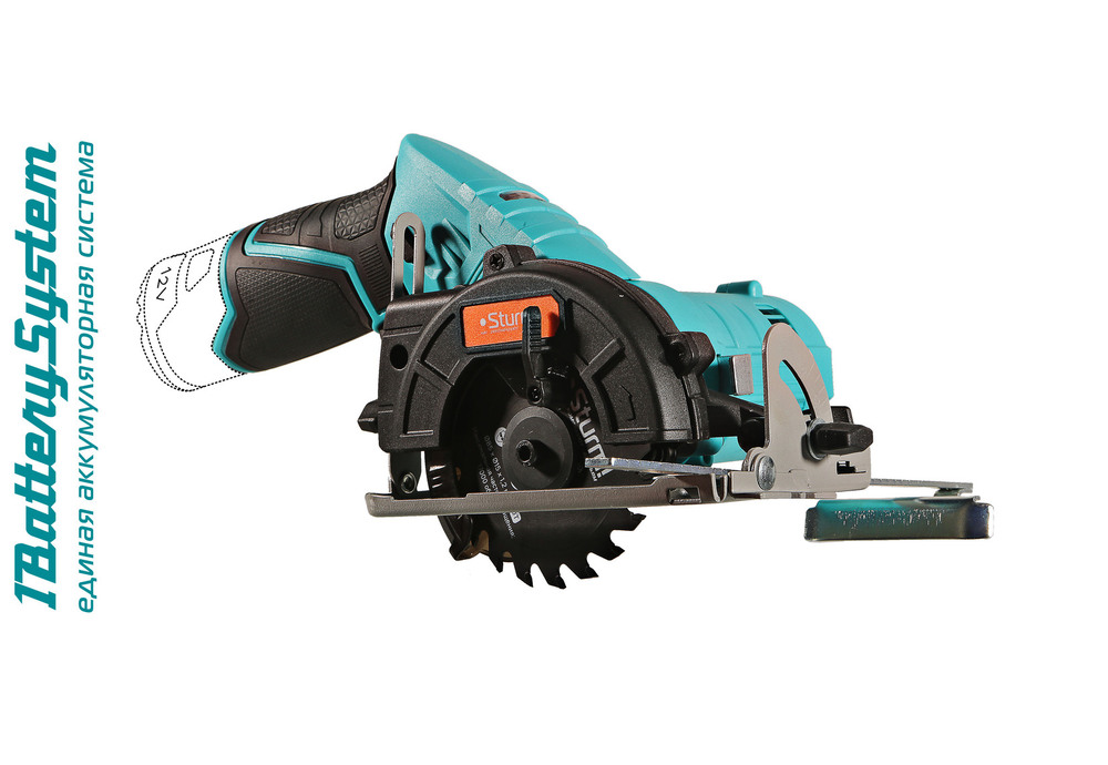 Аккумуляторная циркулярная пила Sturm! CCS1285 1BatterySystem12V