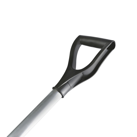 Лопата снегоуборочная 41х45 см, морозостойкий пластик, алюминевый черенок Sturm!