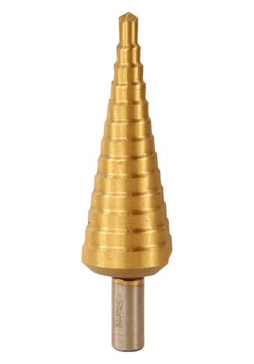 Сверло ступенчатое по металлу 6-30мм шаг 2мм HSS+TIN прямое Sturm!