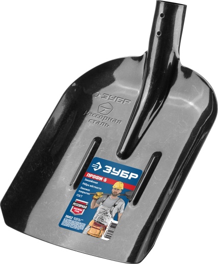 ПРОФИ-5, 350х230мм, полотно рессорная сталь 1.6мм закалено, с ребрами жесткости, без черенка, совковая лопата, тип ЛСП, ПРОФЕССИОНАЛ (39452)
