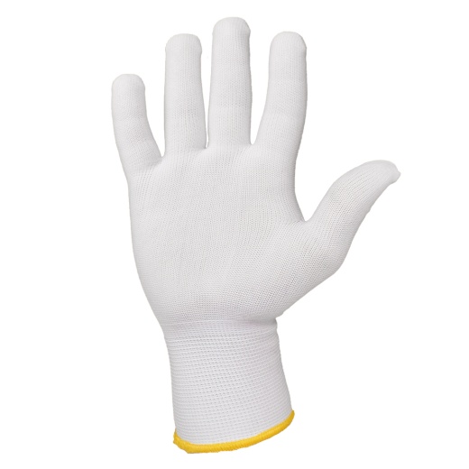 Легкие бесшовные перчатки из полиэстера JS011p-XL Jeta Safety белые, разм. XL