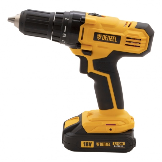 Дрель-шуруповерт аккумуляторная CDL-12-02, Li-Ion, 12 В, 1.5 А*ч, 2 аккумулятора Denzel