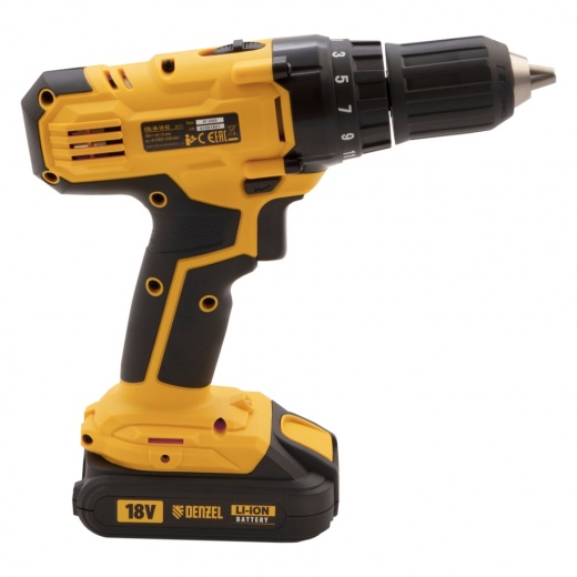 Дрель-шуруповерт аккумуляторная CDL-12-02, Li-Ion, 12 В, 1.5 А*ч, 2 аккумулятора Denzel
