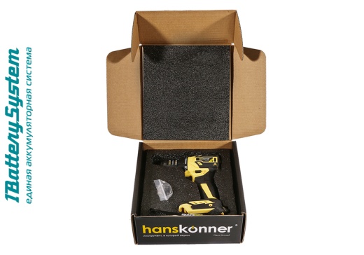 HCD2065BL Дрель аккумуляторная  б/щ Hanskonner 1BatterySystem