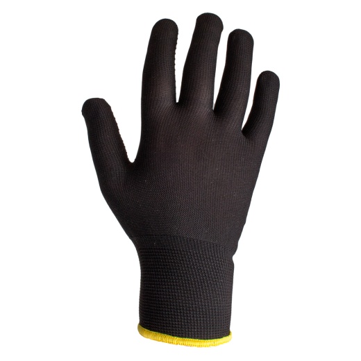 Легкие бесшовные перчатки из нейлона JS011nb-M Jeta Safety черные, разм. M