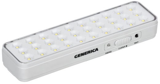 Светильник светодиодный аккумуляторный ДБА 1030 непостоянного действия 30LED 5ч 3Вт GENERICA