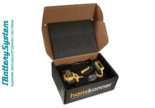 Аккумуляторный ударный винтоверт Hanskonner HCD20280BL 1BatterySystem