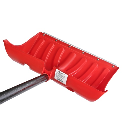 Лопата снегоуборочная 49х35 см, морозостойкий пластик, фибергласовый черенок Sturm!