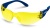 ЗУБР БАРЬЕР жёлтые, облегчённые, линза устойчивая к царапинам и запотеванию, открытого типа, защитные очки (110488)