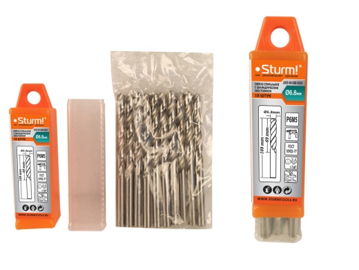 Сверло по металлу Sturm! 6,8х109 мм, сталь HSS, упаковка 10 шт