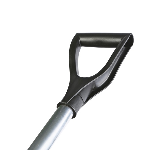 Лопата снегоуборочная 38х37 см, морозостойкий пластик, алюминевый черенок Sturm!