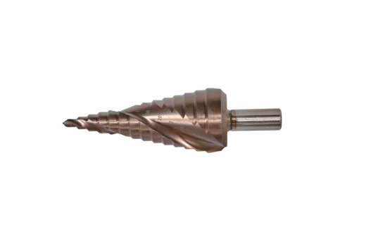 Сверло ступенчатое по металлу 4-30мм шаг 2мм Р6М5+COBALT спираль Sturm!