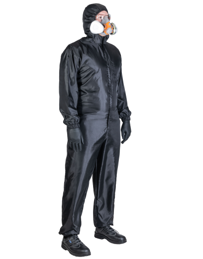 Комбинезон многоразовый защитный из полиэфирной ткани JPC75-BL-M Jeta Safety черный, разм. M