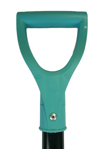 Лопата снегоуборочная 41х45 см, морозостойкий пластик, алюминевый черенок, бирюзовая Sturm!