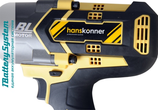 Аккумуляторный ударный гайковерт Hanskonner HCD18100S 1BatterySystem