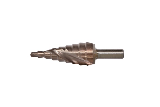 Сверло ступенчатое по металлу 4-20мм шаг 2мм Р6М5+COBALT спираль Sturm!