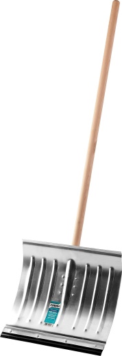 СИБИН ЛА-430, 430мм, алюминиевая, со стальной планкой, с деревянным черенком, снеговая лопата (421857)